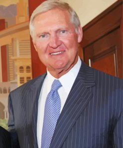 Former Basketballer Jerry West paint by number