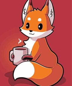 Fox And Coffee paint by number