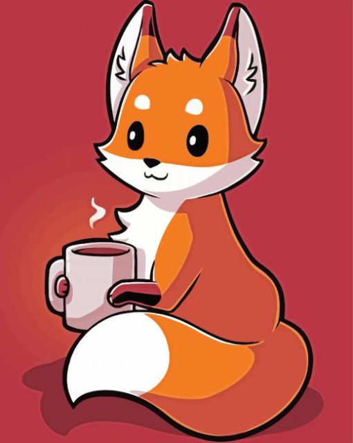 Fox And Coffee paint by number