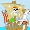 Going Merry One Piece Ship Paint by number