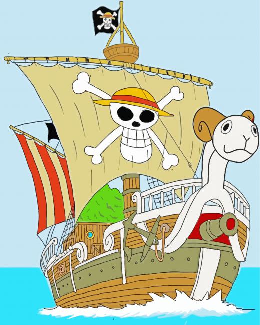 Going Merry One Piece Ship Paint By Numbers - NumPaints - Paint by numbers