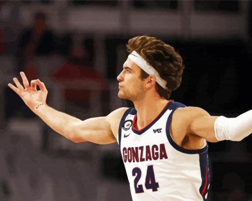 Gonzaga Bulldogs Basketball Player paint by number