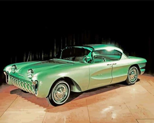 Green Biscayne Car paint by number