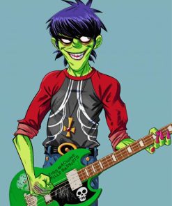 Guitarist Murdoc Niccals Paint by number