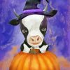 Halloween Cow Art paint by number