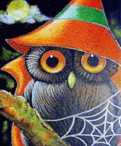 Halloween Owl paint by number