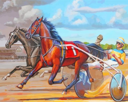 Harness Racing paint by number