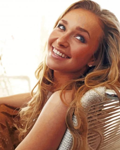 Hayden Panettiere Smiling paint by number
