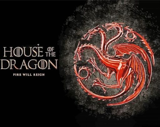 House Of The Dragon Logo paint by number