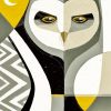 Illustration Abstract Owl paint by number