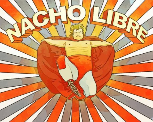 Illustration Nacho Libre paint by number