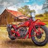 Indian Bike And Barn paint by number