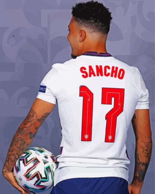 Jadon Sancho English Footballer paint by number