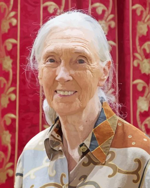 Jane Goodall paint by number