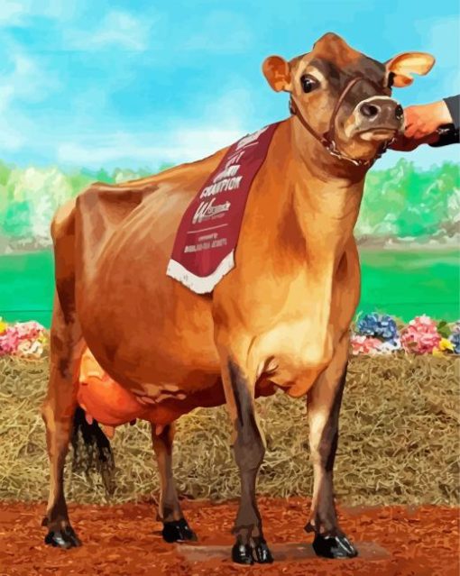 Jersey Cow paint by number