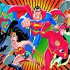 Justice League Superheroes paint by number