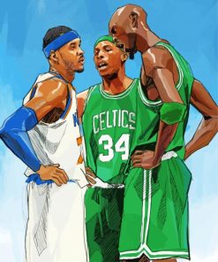 Kevin Garnett Celtics paint by number