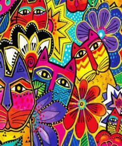 Laurel Burch Cats paint by number