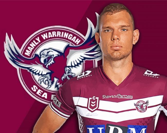 Manly NRL paint by number