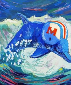 Miami Dolphins Art Paint by number