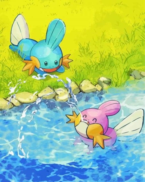 Mudkip Pokemon Species paint by number