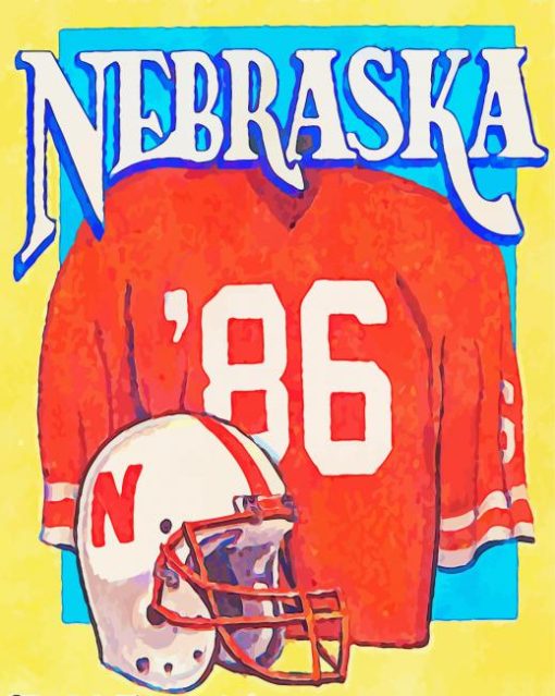 Nebraska Huskers Art paint by number