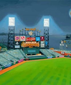 Oracle Park Stadium paint by number