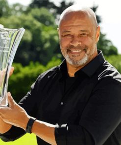 Paul Mcgrath With A Trophy paint by number
