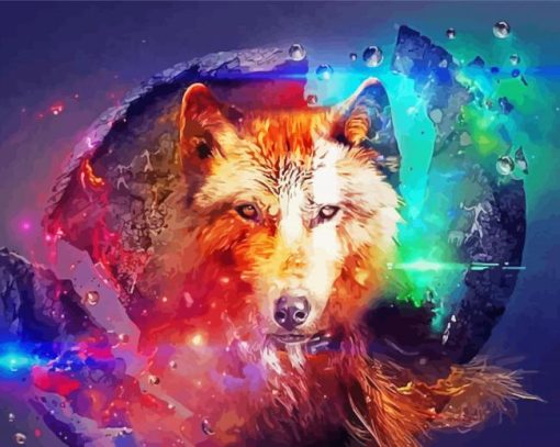 Phoenix Wolf Art paint by number