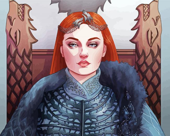 Queen Sansa Art Illustration paint by number