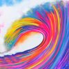 Rainbow Colorful Wave paint by number