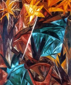 Rayonist Lilies By Natalia Goncharova paint by number