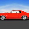Red Chevy Chevelle SS paint by number