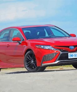 Red Toyota Camry Car paint by number