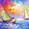 Sailboat Race Arts paint by number