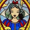Snow White Disney Stained Glass Window paint by number