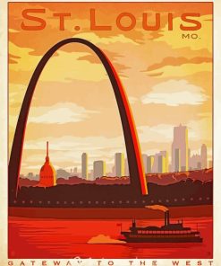 St Louis Mo Illustration paint by number