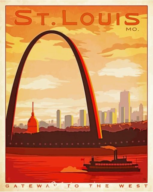 St Louis Mo Illustration paint by number