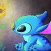 Sunflower Disney Stitch paint by number