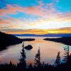 Sunset At Emerald Bay paint by number