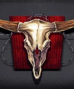 The Bull Skull paint by number