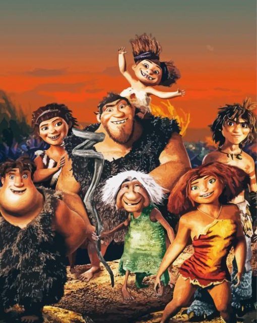 The Croods Animation paint by number