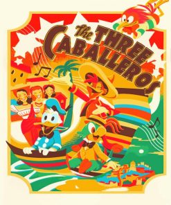 The Three Caballeros Poster Art paint by number