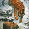Tiger And Bear paint by number