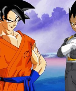 Vegeta And Goku Dragon Ball paint by number