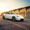 White Nissan 350z Car paint by number