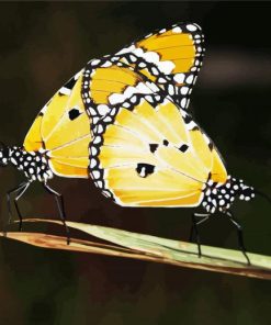 Yellow Monarch Butterflies paint by number