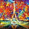 Abstract Colorful Paris paint by number