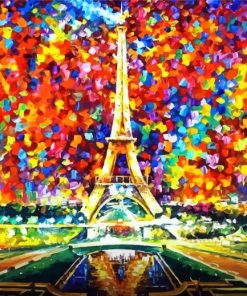 Abstract Colorful Paris paint by number