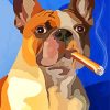 Adorable Dog With Cigar paint by number